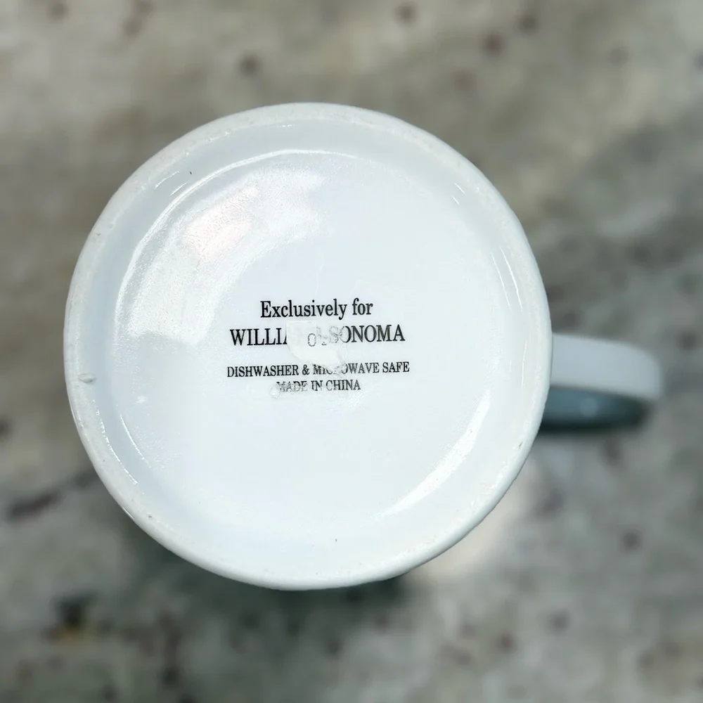 Williams Sonoma White Mug with Black Letter R